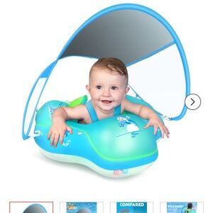 Laycool Blue and Green Baby Float with Canopy